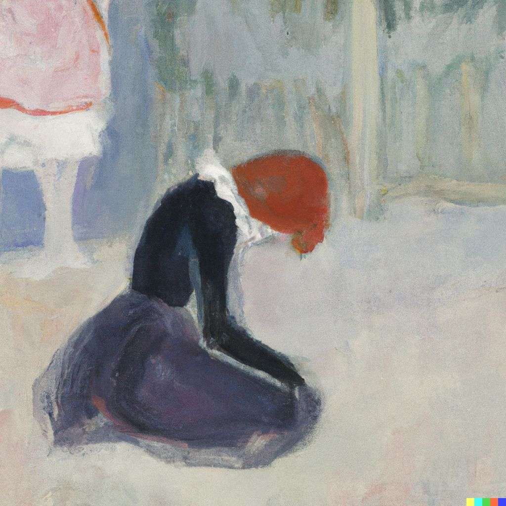 a representation of anxiety, painting by Edgar Degas